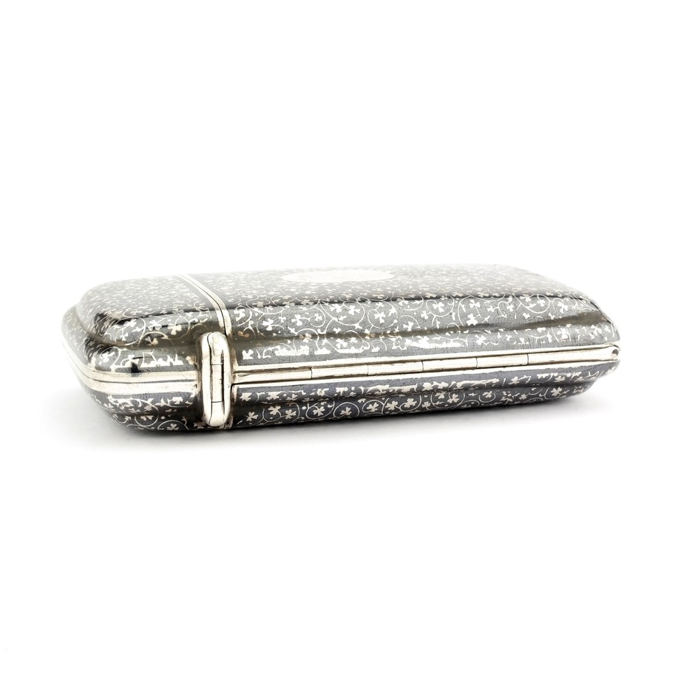 Rare Georg Adam Scheid GAS Solid Silver & Niello Cigarette Case