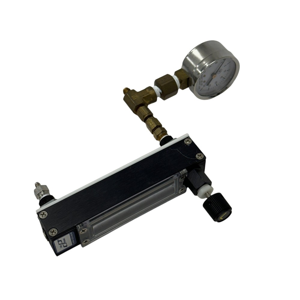 Cole Parmer N032-15 Variabel Flow Meter with Mc Daniel Controls Pressure Gauge