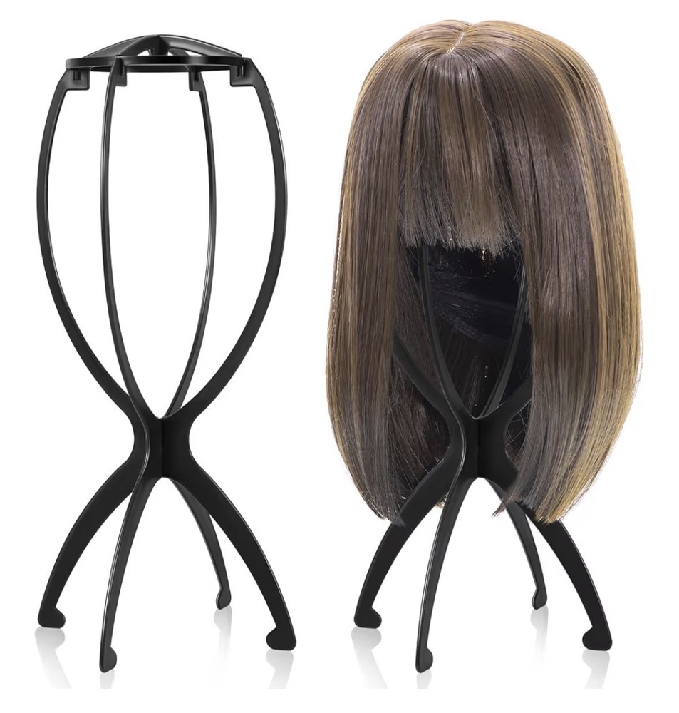 Plastic Wig Stand Hat Display Mannequin Head Stand for Styling Drying Display 2