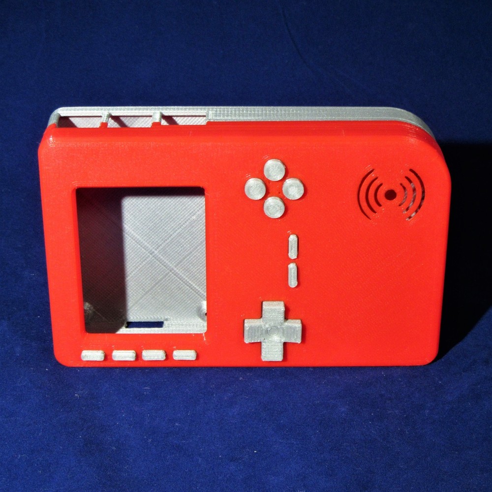 PiGRRL 2 Red & Silver Game Boy Case with Buttons & Screws for Raspberry Pi 2/3