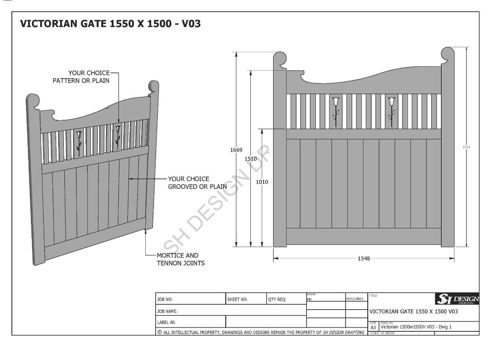SINGLE & DOUBLE TIMBER GATE "BUILDING PLANS" - MANY SIZES - Make ur Own & Save $
