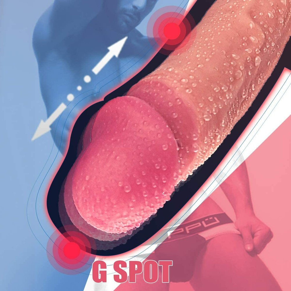 G spot Silicone Thrusting Wireless Remote Dildo Strong Suction Cup 8 Rotating