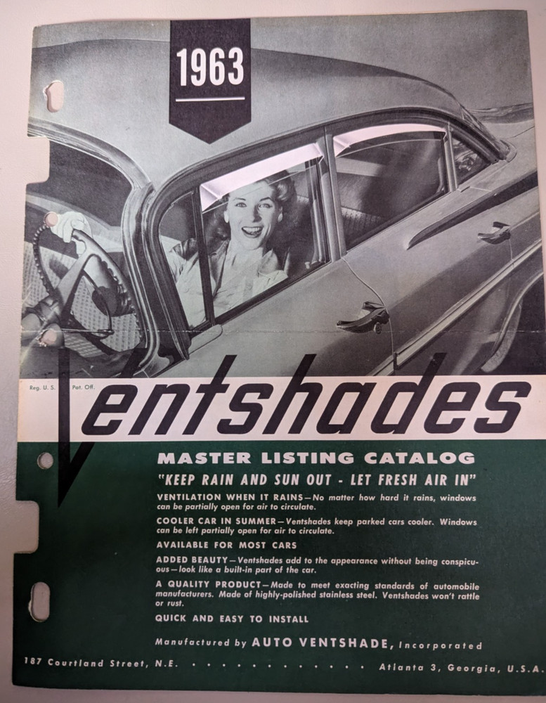 1963 Studebaker Accessory Ventshades Flyer