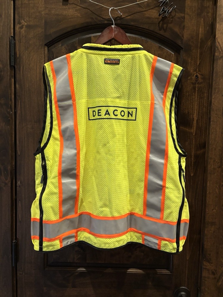 (2) Construction Reflective Vest XL Kishigo S5000 DEACON