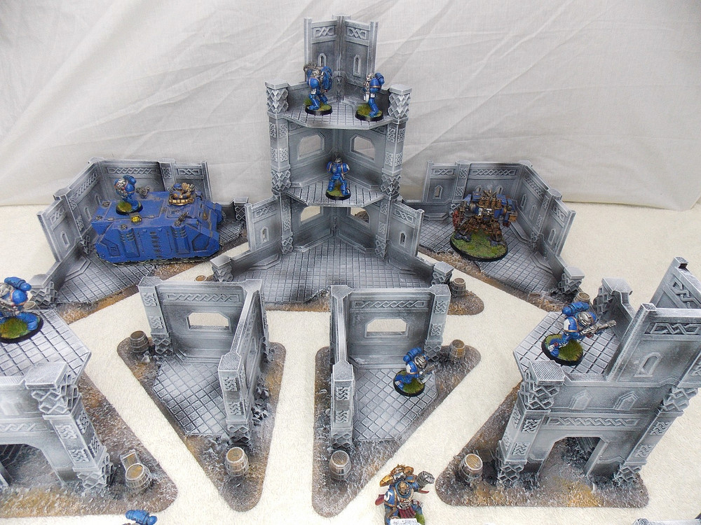 WARGAMING TERRAIN PAINTED, MEGA BUNDLE SET OF 9 PIECES