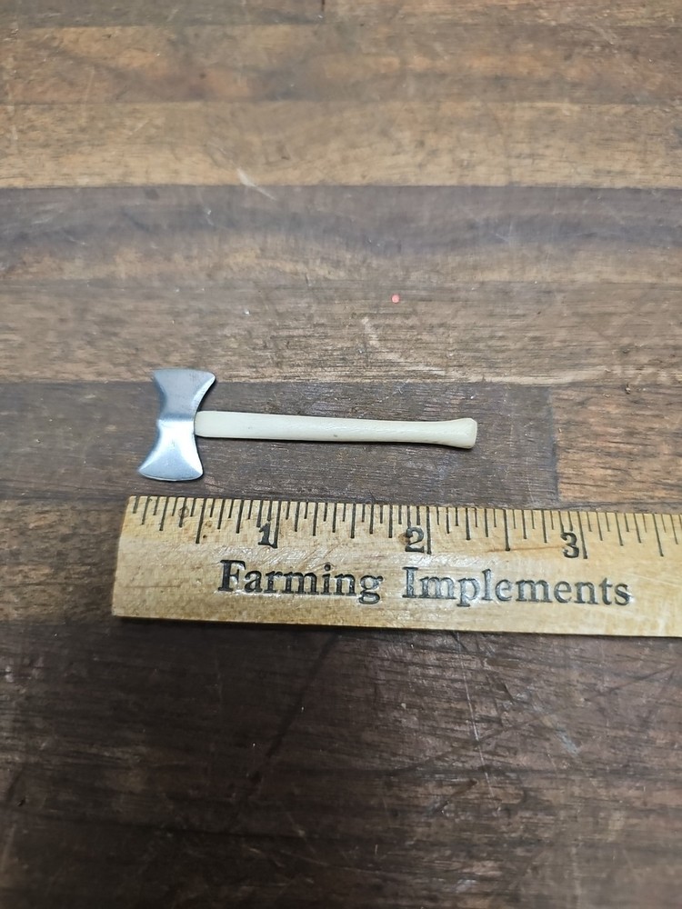 #4 - Vintage Miniature Axe w/ bone handle - Double Bit Cruiser