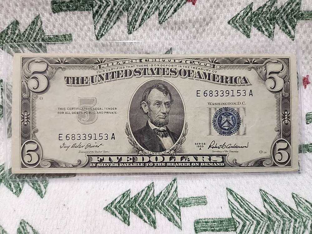 1953 A 5 Dollar Silver Certificate