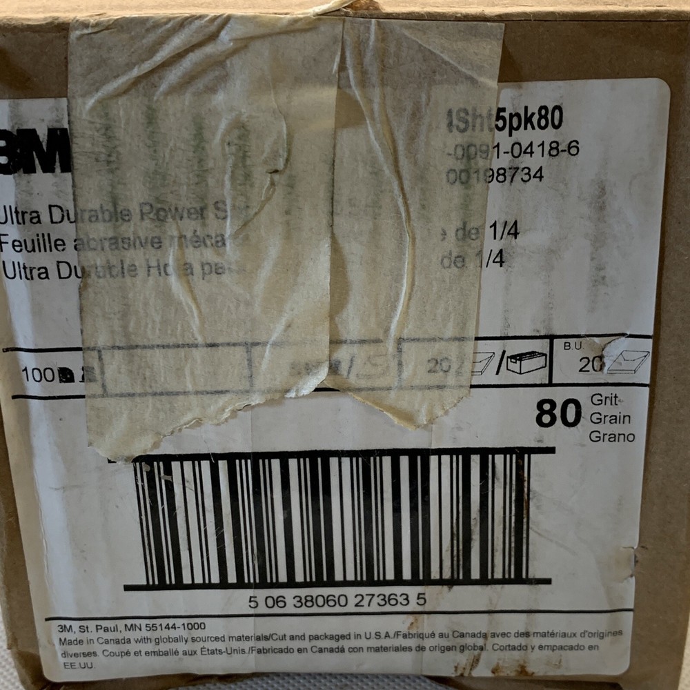 3M 27363 PACK (5) SHEETS ADHESIVE MEDIUM GRIT SANDPAPER 5985940