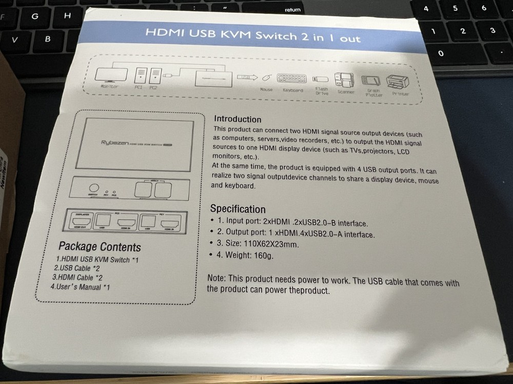 Rybozen HDMI USB KVM Switch