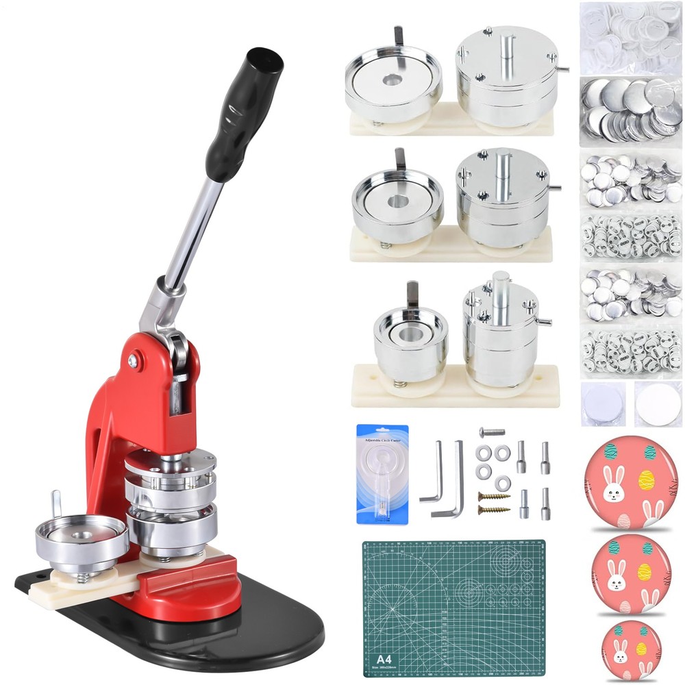 Button Maker Machine Pin Badge Maker 1.25"/2.25"/2.95"  900Button Parts