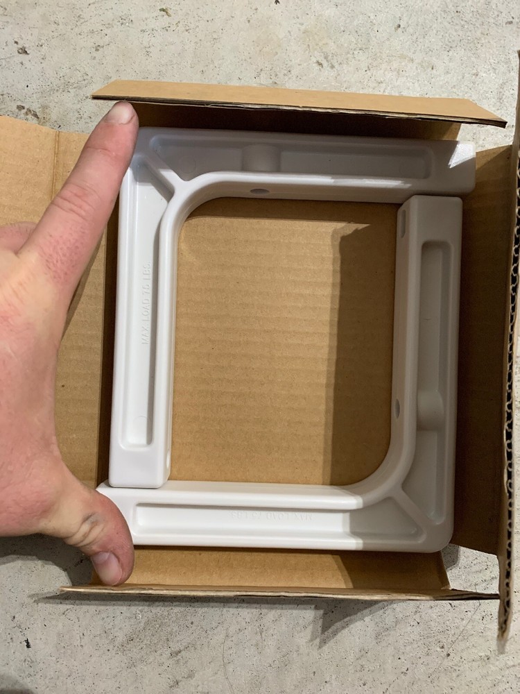 Draper 6” White Wall Bracket Kit - New! #227212