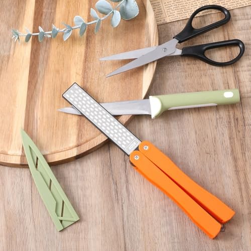 Double Sides Knife Sharpener Tool 400/600 Grits Diamond Sharpening Stone Tool