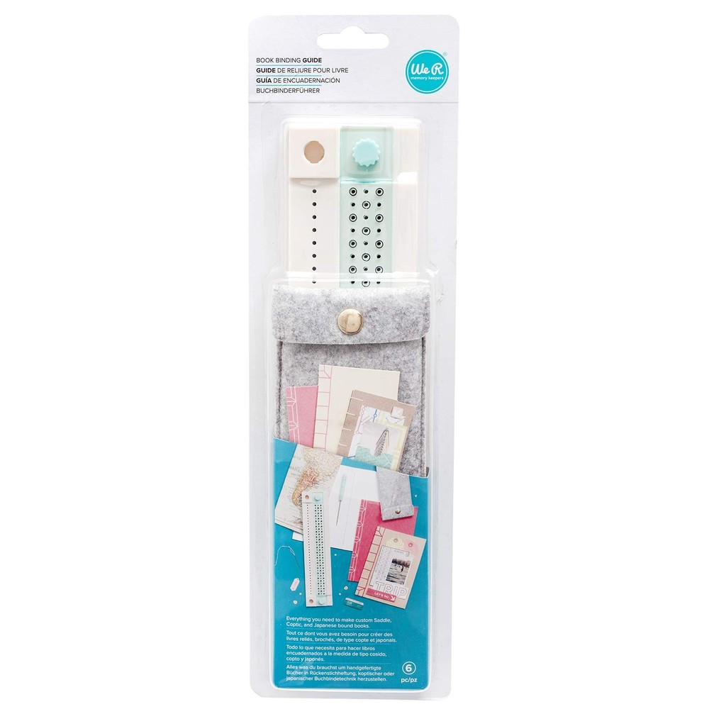 , Journal Book Binding Punch Guide Set, Includes Guide, Awl, Curved and Strai...