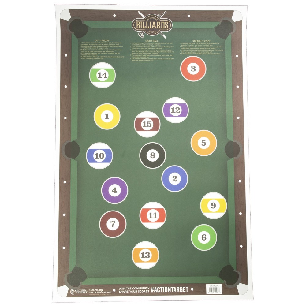 Action Target Pool Hall Fun Target 23x35 100 Pack
