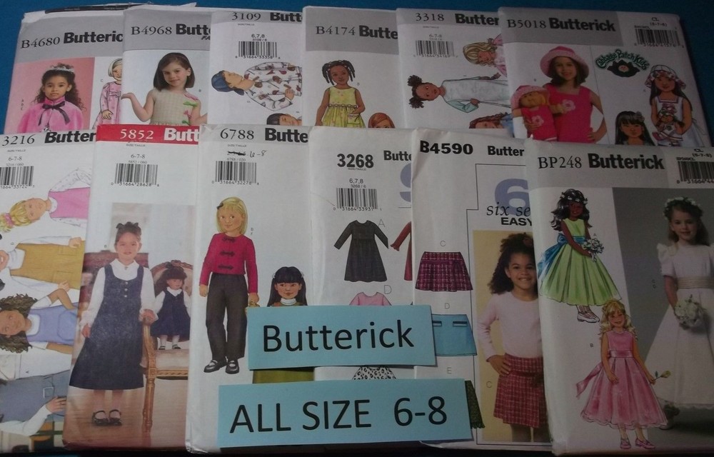 Butterick Patterns (C) ~ All Patterns are Size 6-8 * ~ * ~ * ~ * ~ Listing 6537