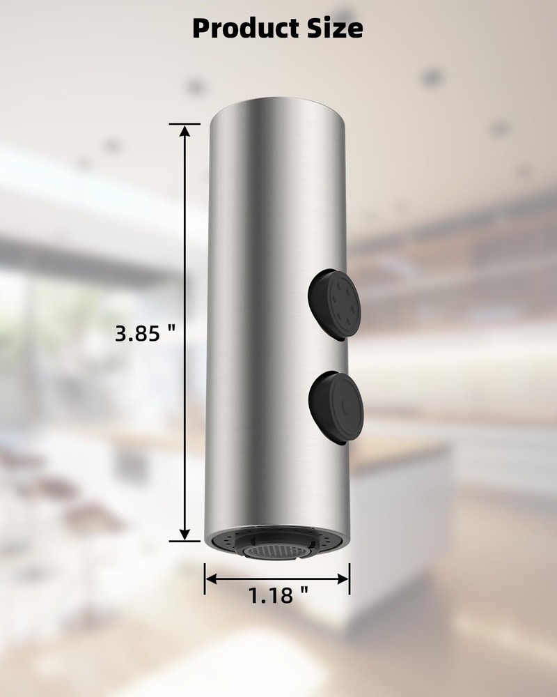 Metal Pull Down Kitchen Faucet Head Replacement,2 Function Sink Faucet Head