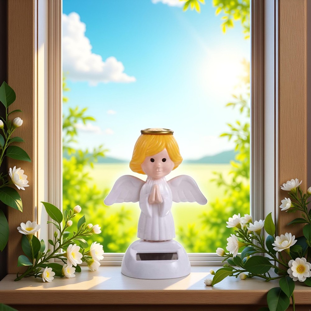 White Solar Powered Dancing,Angel Dancing Figures,Solar