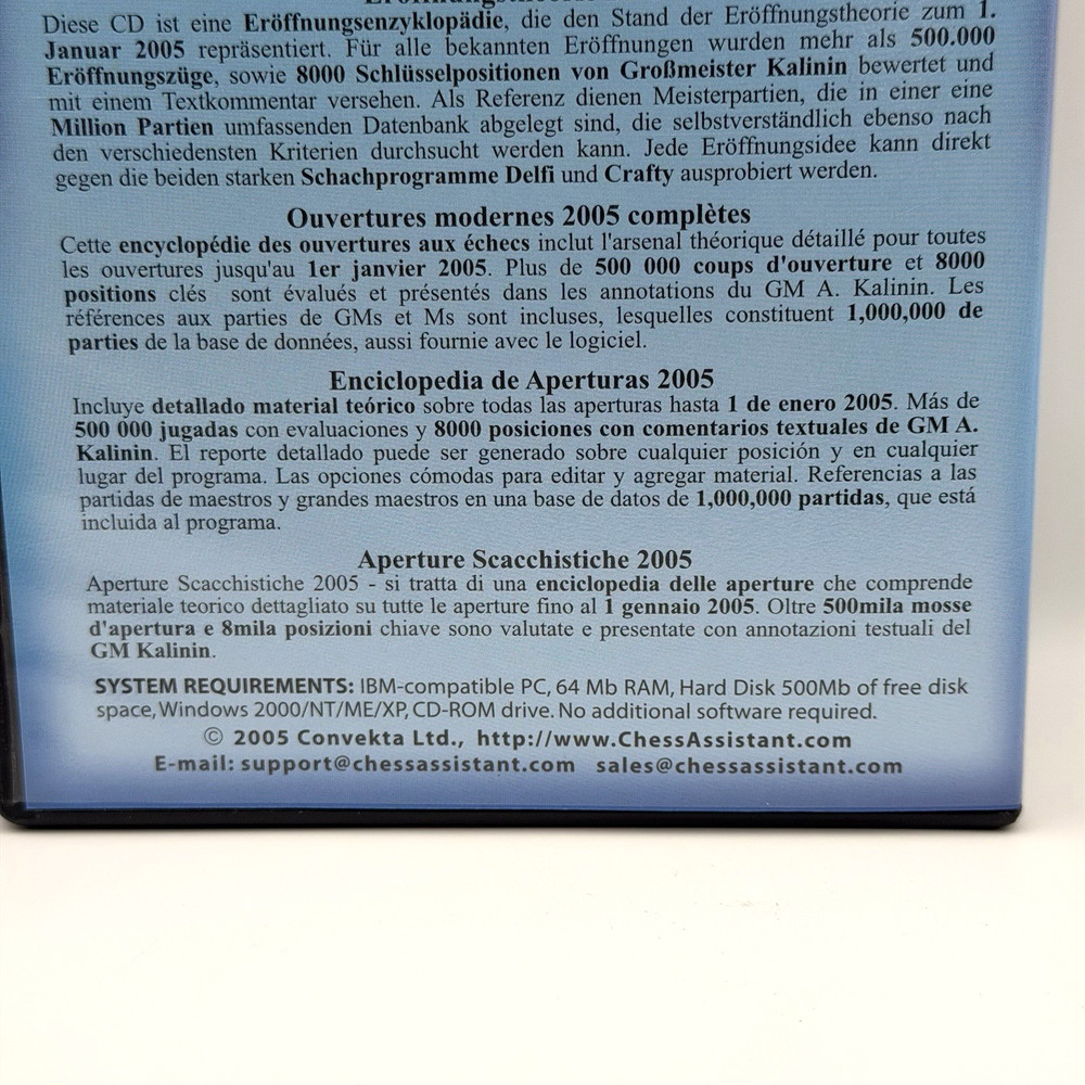 Comprehensive Chess Openings Convekta Ltd. Chess Assistant PC CD-ROM