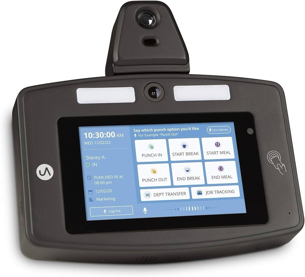 uAttend DR2500 Biometric Time Clock Facial Recognition RFID Temp Reader Cloud