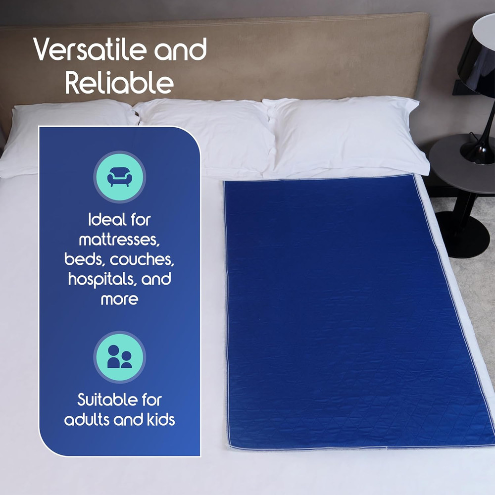 Waterproof Mattress Protector, 2 Pack - Dark Colored to Hide Stains, Extra Large