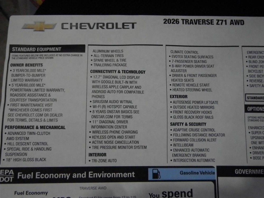 2026 Traverse Z71 Lower Air Shutter