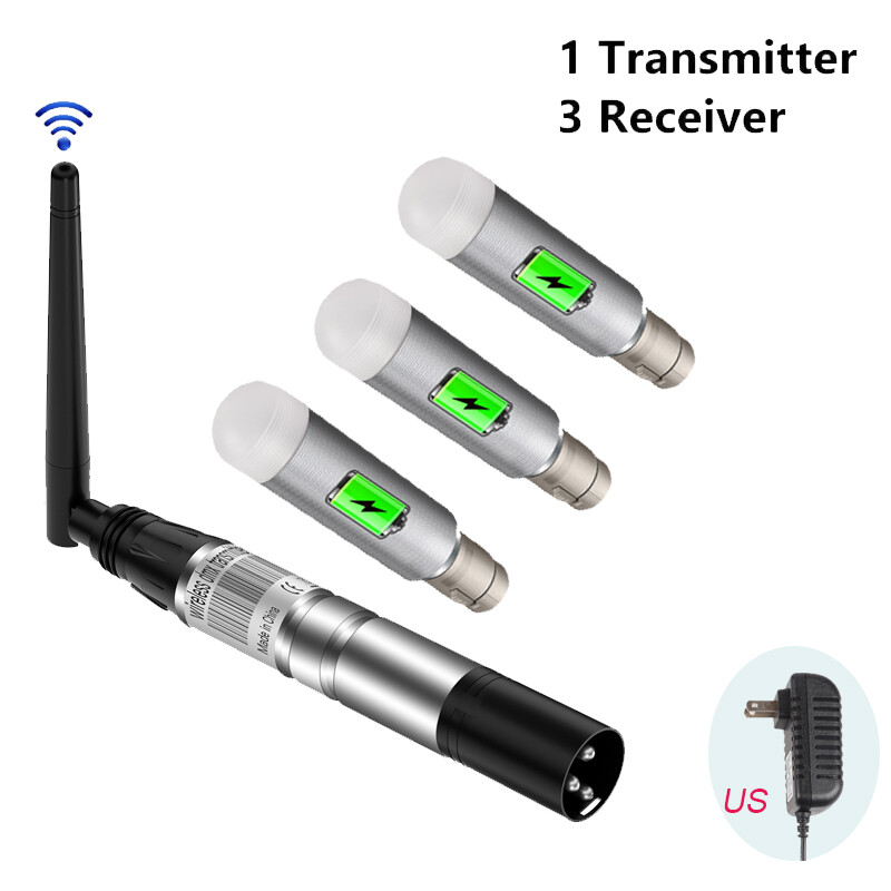 2.4G Wireless DMX512 Controller Transmitter Rechargeable Receivers for Light