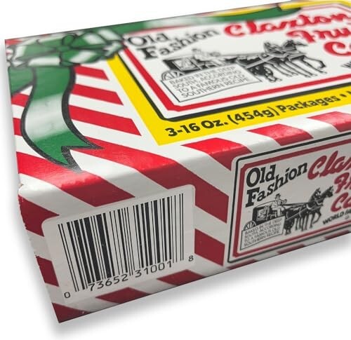 Claxton Fruit Cake, 3 Pack, Regular Recipe, 1 lb, Fresh