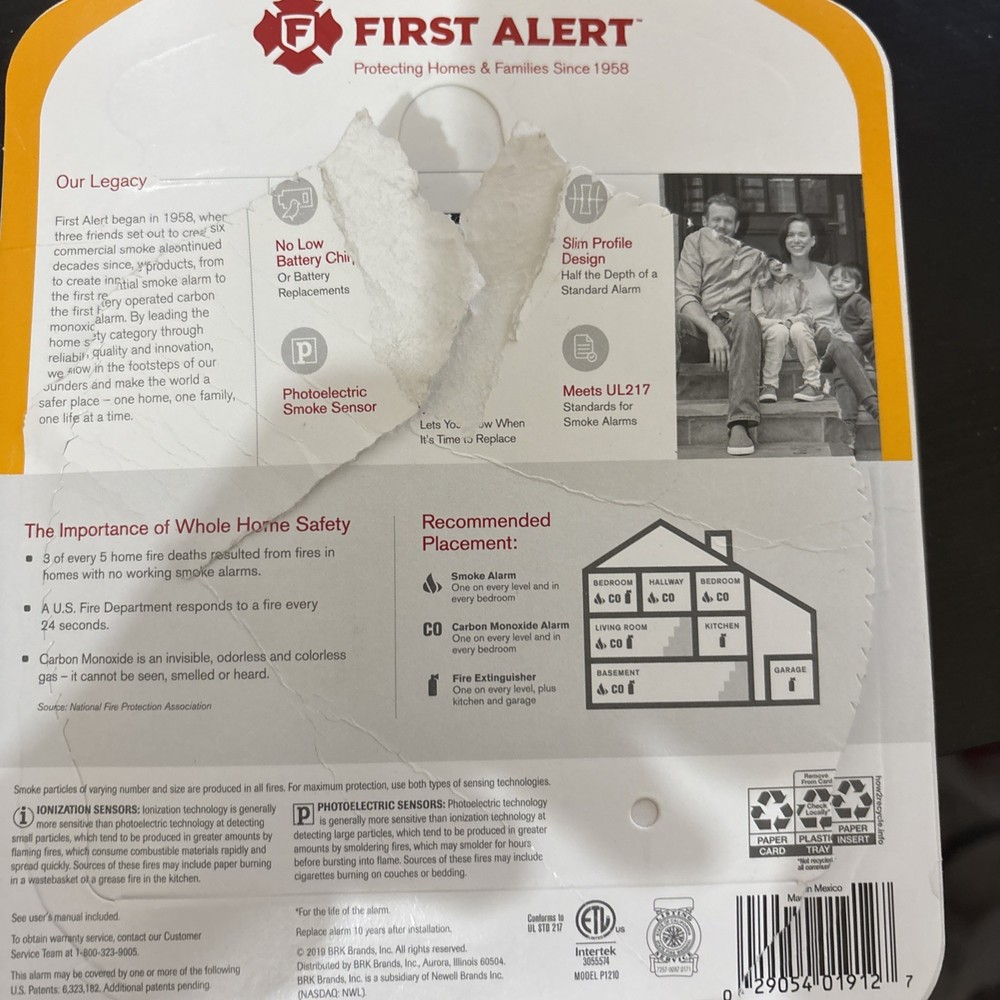 First Alert Smoke Detector - White