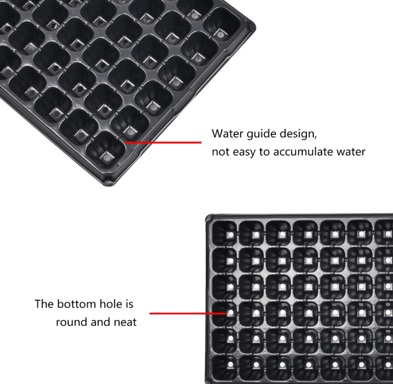 10-Pack Seed Starter Kit, 72-Cell Seedling Trays for Germination