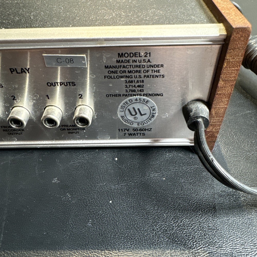 DBX 21 Disc Tape Decoder Noise Reduction Model 21 USA Made