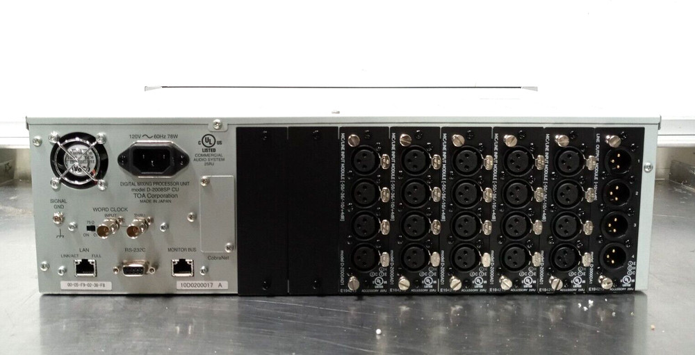 Toa Electronics D-2008SP 32-Channel Digital Mixing Processor Unit 120 V / Tested