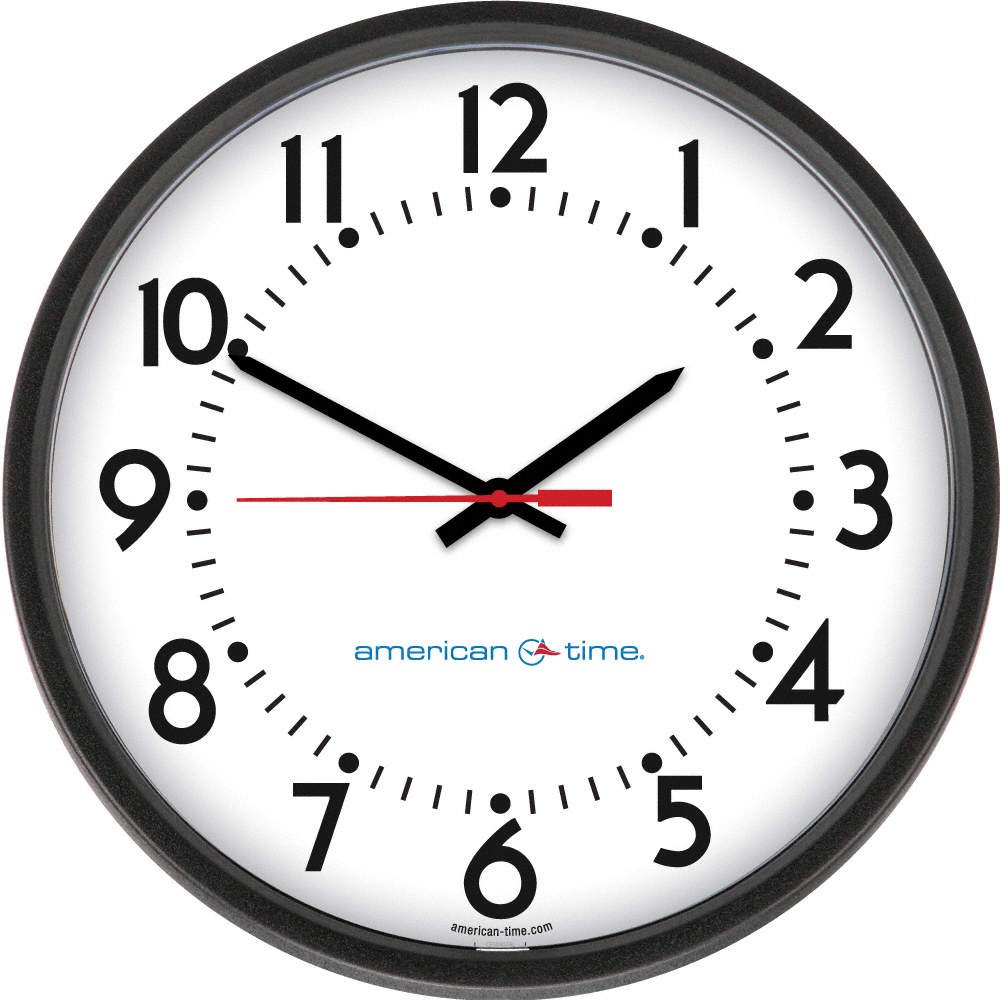 GRAINGER APPROVED E56BAQD304G Analog Clock,Plastic,13 1/4" Diameter 49XY30