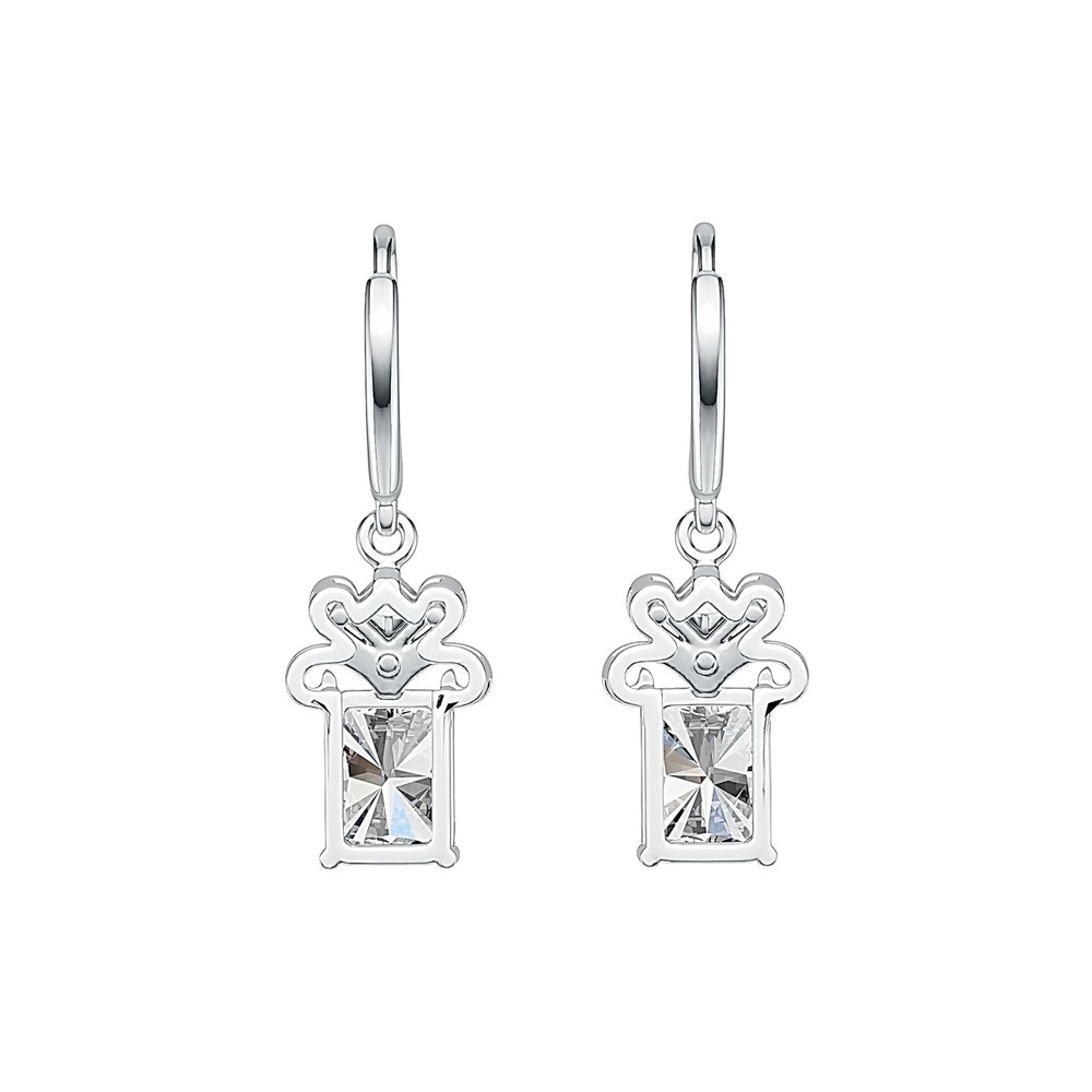 Sterling Silver Semi Mount Earrings Setting Emerald OCT 8x6mm Dangle