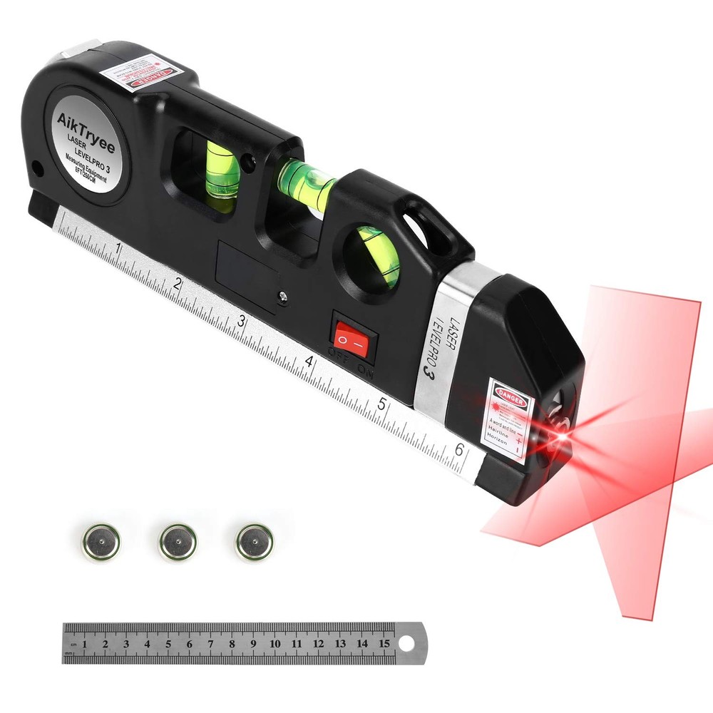 Laser Level Line Tool, Multipurpose Kit Standard Cross Red