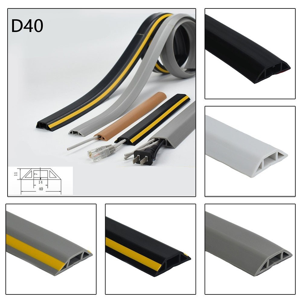 Low Profile Floor Cable Cover Easy Installation and Maintenance 1M Length