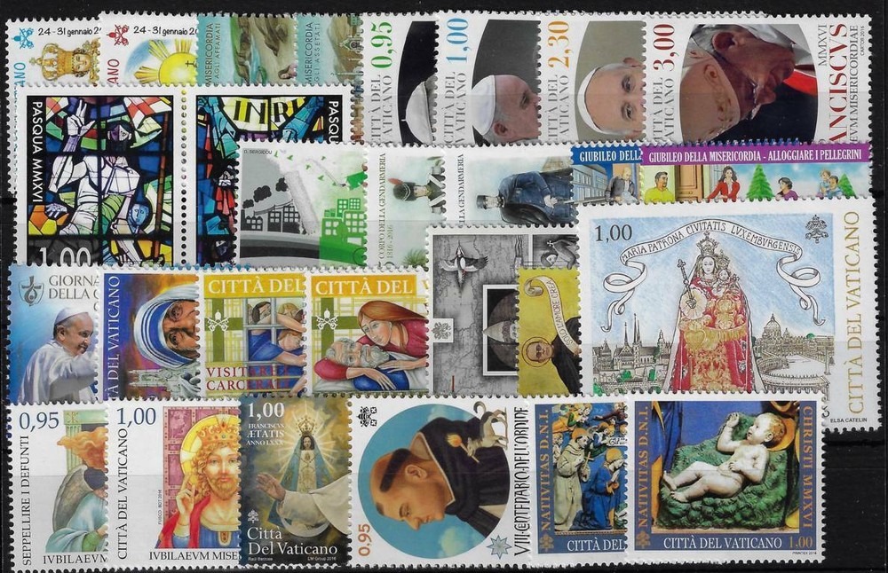 2016 Vaticano Annata completa NO bf 2016 MNH