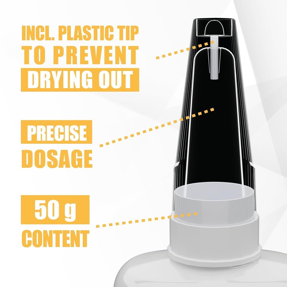 Precision 3D Printer Glue 50g - Ultra Thin, Waterproof & Heat Resistant Formula