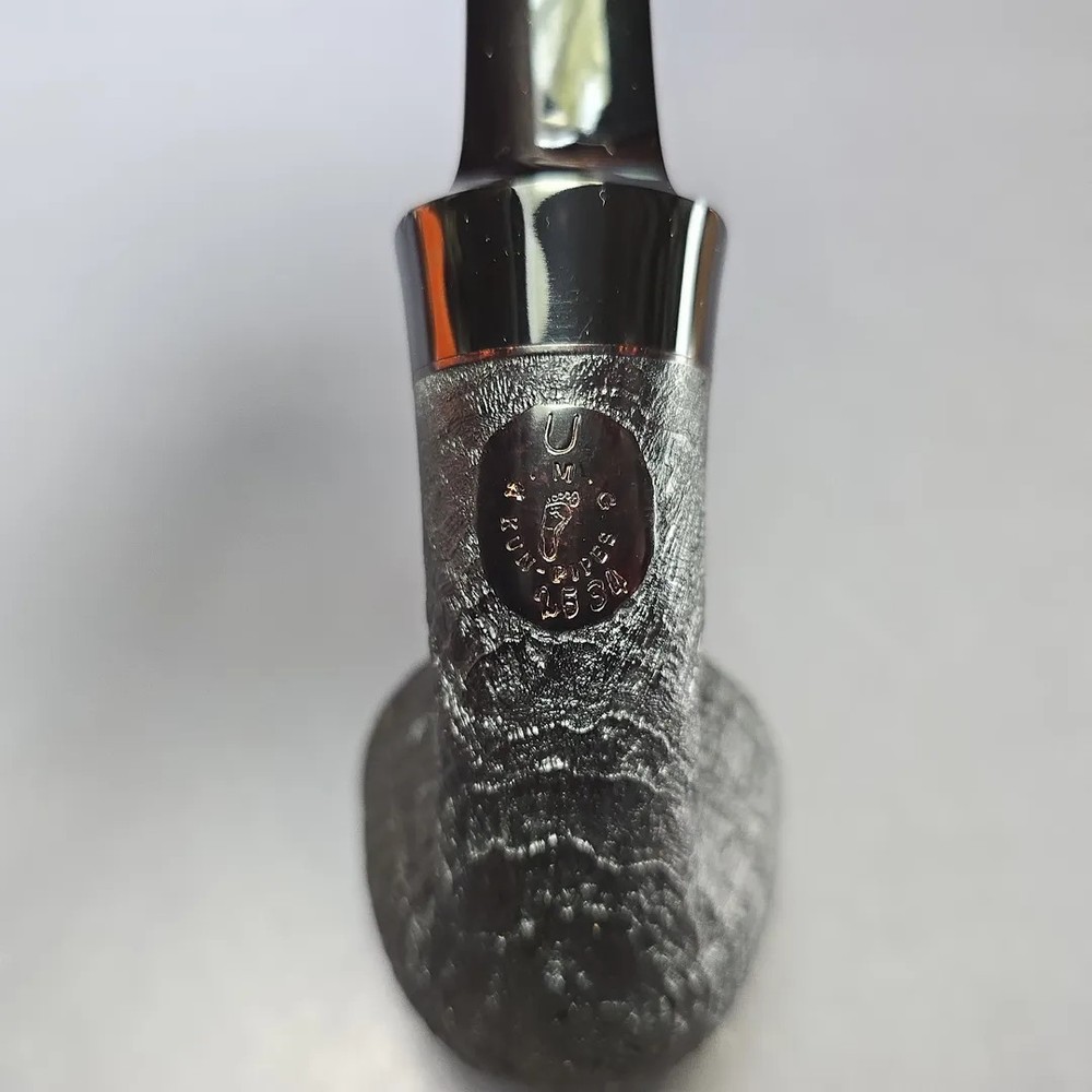 Yang Kun Partially Sandblasted Rhodesian Handmade Briar Pipe, New