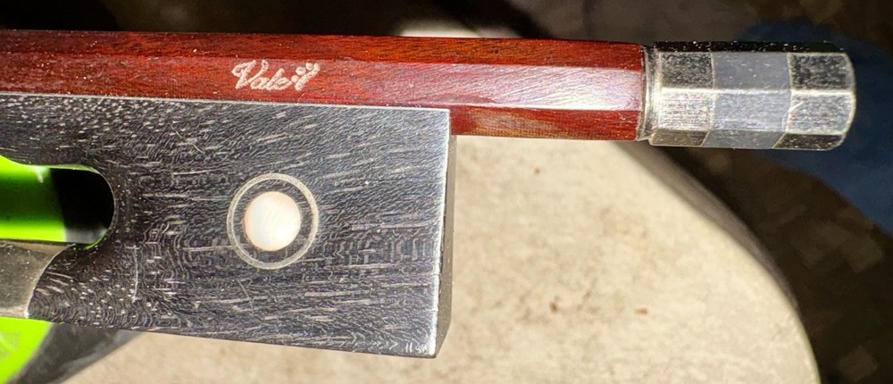 VIOLIN BOW & CASE MARKED "VALE" - 29" LONG