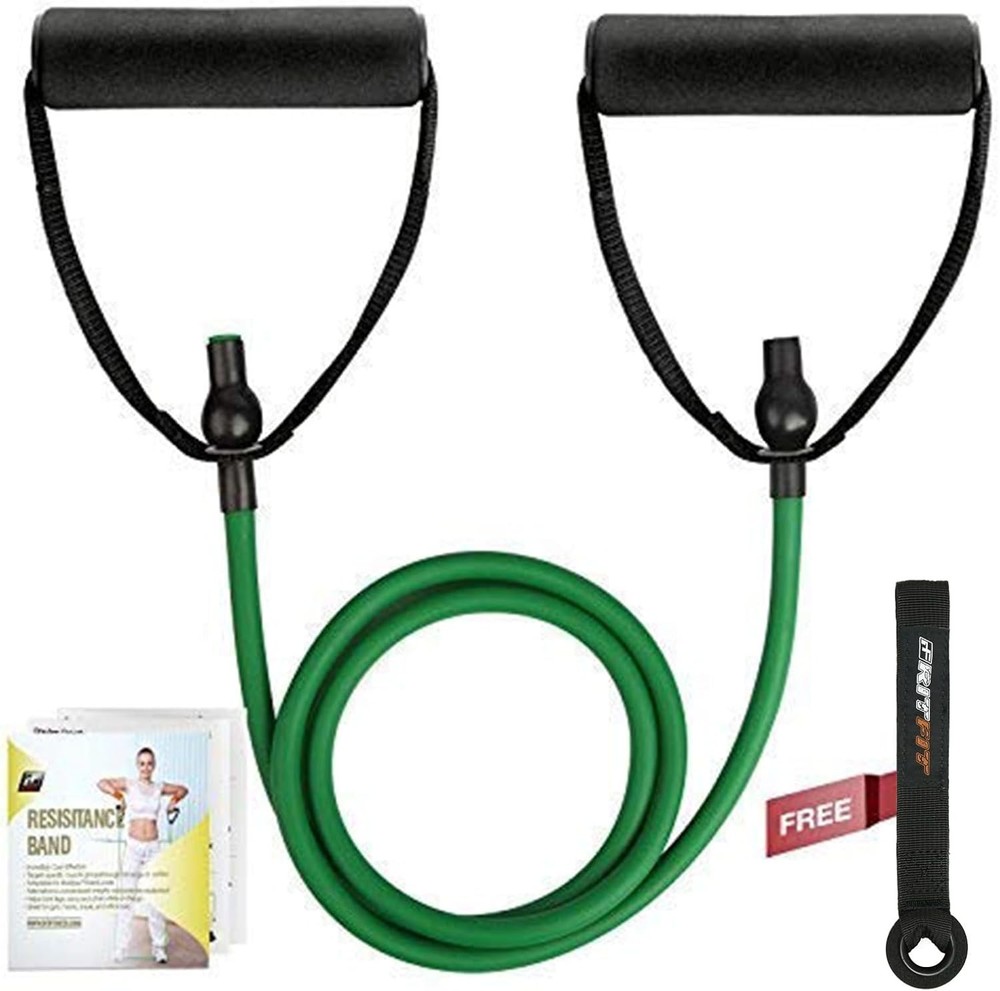 Single Resistance Exercise Band with Comfortable Handles - Ideal for Physical...