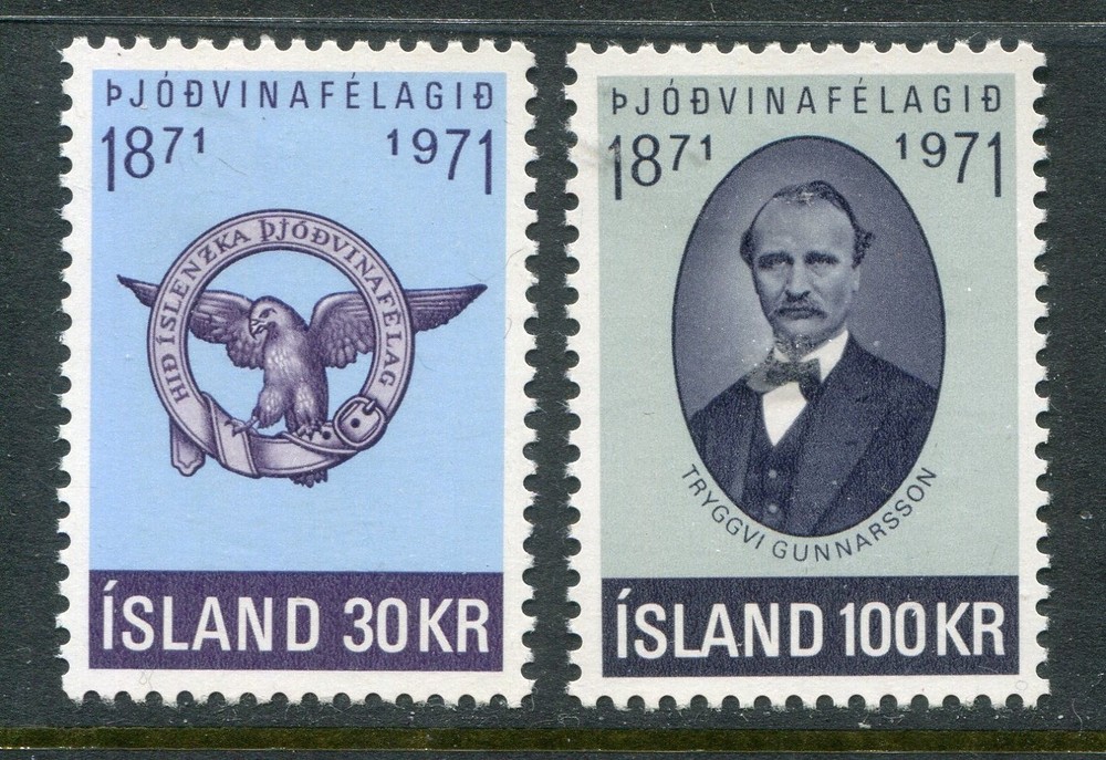 Iceland #433-434 Eagle Complete Set [Mint Hinged]