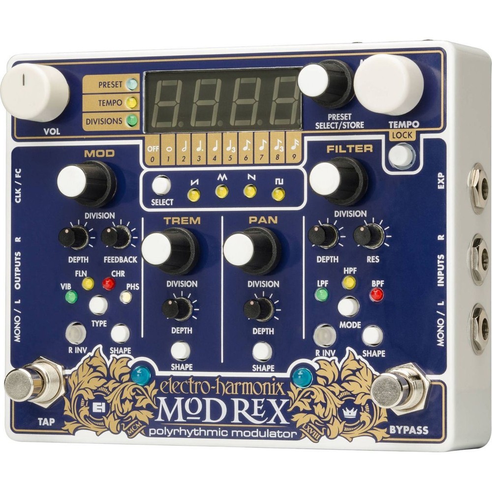 Electro-Harmonix MOD REX Polyrhythmic Modulator Pedal | New with Free Shipping