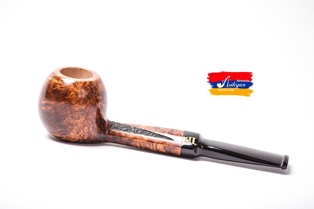 Asikyan Pipe #427/24 Apple Smooth Partially Rusticated Hand Made