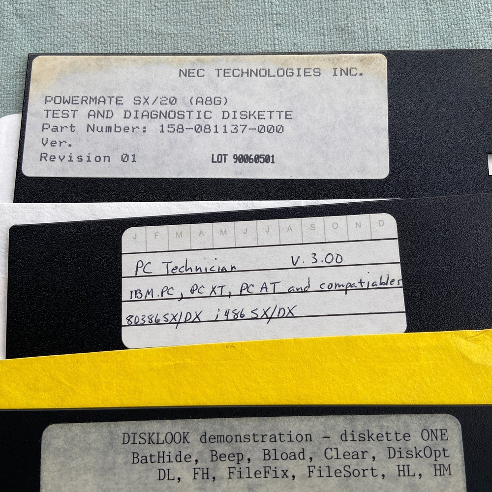 Utilities Software DOS APEX Diagnostics CTEST CPTEST Norton DiskLook NEC PC Tech