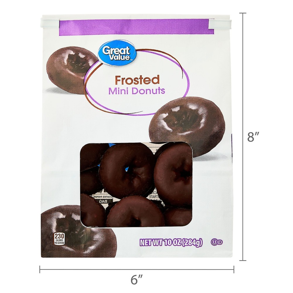 Great Value Frosted Mini Donuts, 10 Oz