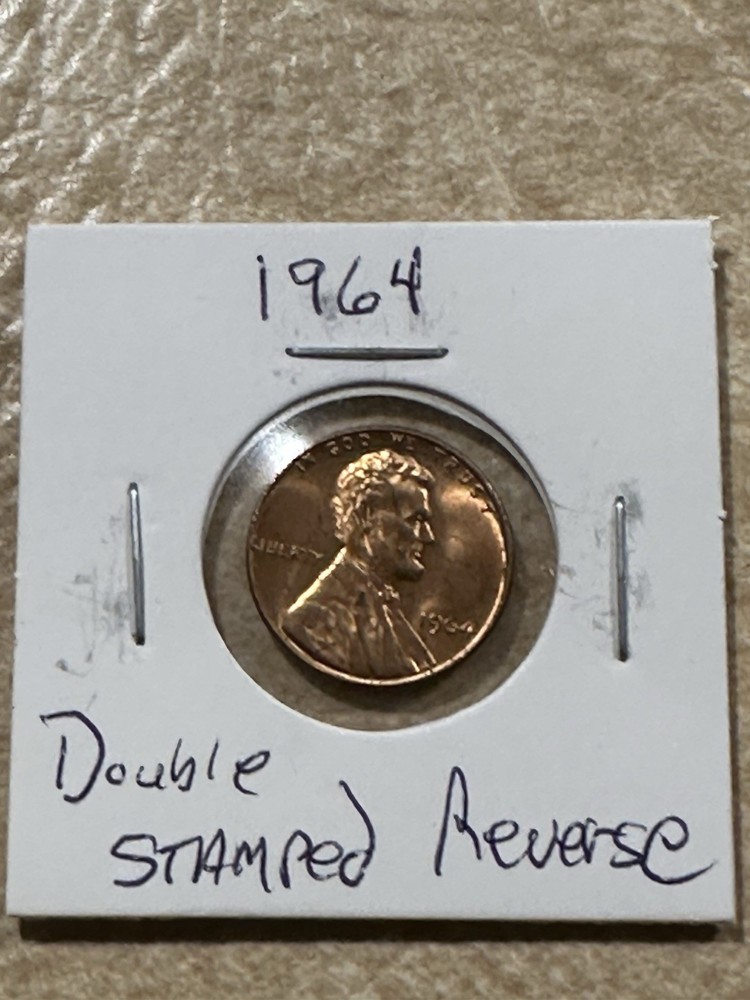 1964 Lincoln Cent . Double Reverse.