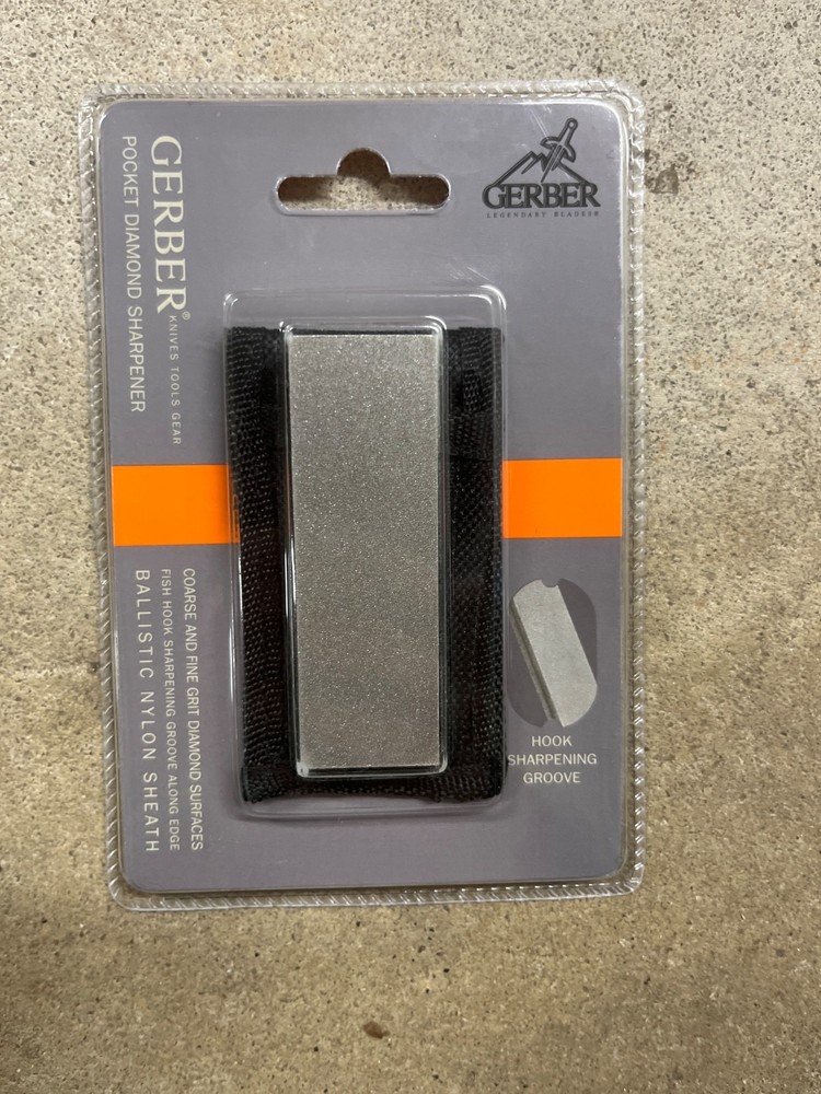 Gerber Fine Diamond Sharpener with Nylon Sheath-Compact Size New!