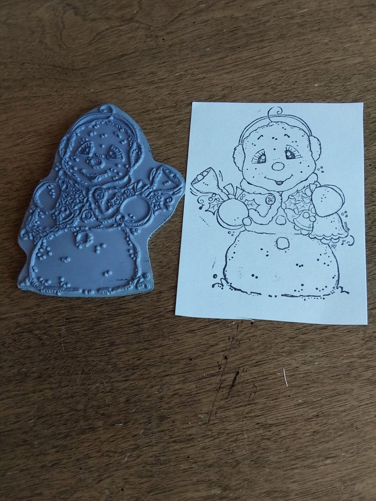 Unbranded Stamp Rubber/cling Snownman