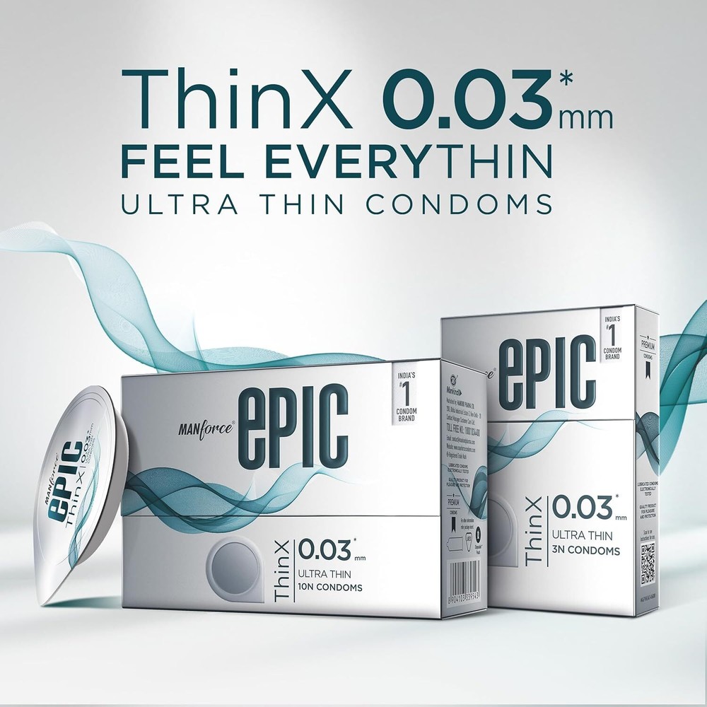 Manforce Epic ThinX | Ultra Thin Condoms 10 Pcs