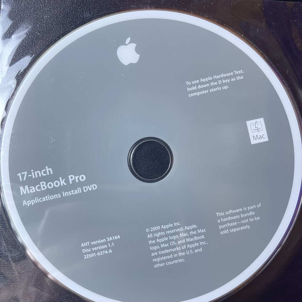 Apple iMac Mac OS X 10.5.6 and Application Install DVD Everything Mac + Else